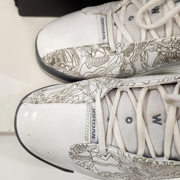 Jordan Dub Zero White and Gray Men's Shoes - Picture 5 of 16